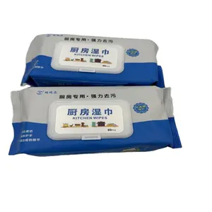 80pcs/pack Kitchen Wipes Disposable Wet Wipes for Heavy Oil