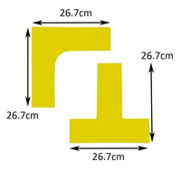 Marqueur de terrain de pickleball plat et durable pour le divertissement et l'entraînement, en silicone et fibre de verre, couleurs rouge/orange/jaune
