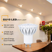 Module Led gu10 mr 16, boîtier led projecteur linéaire IC 220 240V, boîtier en plastique à intensité variable 38 degrés