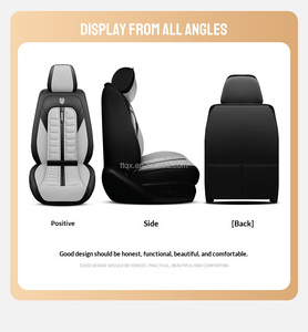 Housses de siège de voiture universelles en cuir pour 5 places, ensemble complet, compatibles avec les airbags, durables, imperméables, adaptées à Citroën <span class=keywords><strong>C3</strong></span> C4 C Elysee <span class=keywords><strong>Aircross</strong></span> - Product Image 4