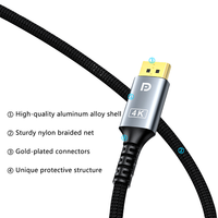 Câble tressé HDTV pour projecteur et moniteur, vente en gros d'usine, HD 1,5M/1,8M/2M/3M UHD 4K 30Hz PD