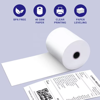 Rouleau de papier thermique 80*80 pour l'impression, papier de caisse enregistreuse 58 mm, rouleau de papier thermique 57x38 2, 1/4x50 en gros