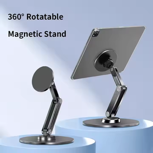 Support de <span class=keywords><strong>tablette</strong></span> magnétique en aluminium et acier inoxydable, rotatif à 360°, pliable et réglable, support de bureau pour iPad - Product Image 5