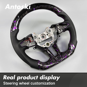 Volante Deportivo Personalizado de Fibra de Carbono Forjado en Color Morado con Pantalla LED Inteligente para Hyundai Elantra <span class=keywords><strong>N</strong></span>, I30N, I20N y Veloster <span class=keywords><strong>N</strong></span> - Product Image 3