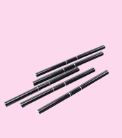 Meilleure Vente Pinceau Professionnel Double Tête pour Nail Art, Manche Métallique, Stylo de Manucure pour Peinture Acrylique, Logo Personnalisé pour Vernis à Ongles