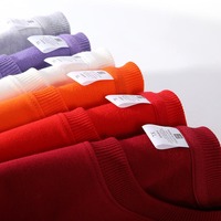 Sudadera de Cuello Redondo de Algodón 100% de 360g, Personalizable con Logotipo, Sudadera de Color Sólido para Hombre, Ropa de Trabajo
