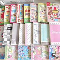 Carnet A6 Kawaii Mignon à Couverture Souple Cousue pour Scrapbooking, Bloc-Notes à Reliure Rétro