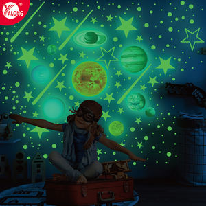 YALONG YLWG10030 système solaire phosphorescent neuf planètes étoiles décoration de chambre d'enfant autocollants fluorescents autocollant personnalisé - Product Image 5