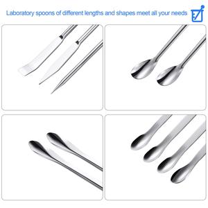 Espátula de <span class=keywords><strong>Laboratorio</strong></span> de Acero Inoxidable, Juego de Microcucharas, Cuchara de Muestreo para <span class=keywords><strong>Laboratorio</strong></span>, Espátula de Mezcla para <span class=keywords><strong>Laboratorio</strong></span> - Product Image 4