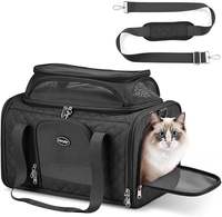 Sac de transport pour chat personnalisé, approuvé par les compagnies aériennes, 17x11x9,5 pouces, durable, extensible, souple, pour animaux de compagnie, adapté aux voyages et aux randonnées pour chats et chiens