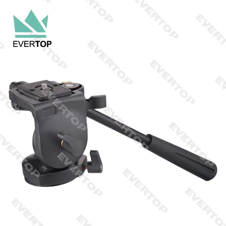 TS-PTH6 High Quality Video Camera Tripod Ball Head with Extended Handle   Quick Release Plate Mount to Many Types of Tripods