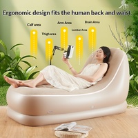 Canapé gonflable avec revêtement en PVC, fauteuil inclinable entièrement automatique pour le camping en plein air