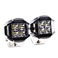 Nuevo diseño, luz de trabajo LED ámbar/blanca de 4 pulgadas, luz de conducción de tirador lateral, accesorios de coche, luz Led para Jeep