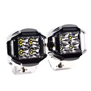 New Design 4 Inch Amber/White LED Work Light Side Shooter Driving Light Car Accessories Led Light For Jeep