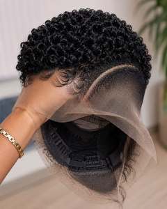 Wholesale <strong>Pixie</strong> Cut <strong>Wig</strong> Full Lace Human Hair Glueless <strong>Wig</strong> Wear and Go Raw Bumese Human Hair <strong>Wig</strong> for Women - Product Image 1