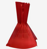 Barrera portátil de plástico roja contra inundaciones, salvavidas, impermeable, en forma de L, puerta antideslizante contra inundaciones, productos de seguridad acuática