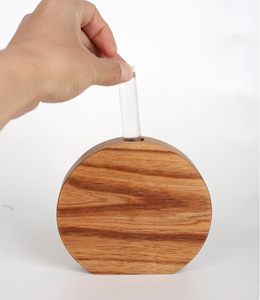 Florero de madera 202405, jarrón de madera hecho a mano artístico a prueba de fugas, capaz de insertar flores para mesa de centro decorativa - Product Image 2