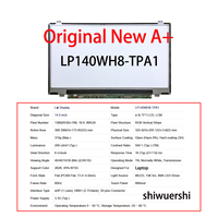 Panel de Pantalla LCD para Portátil de 14 Pulgadas, TN 1366*768 EDP 30 pines LP140WH8 TPA1 TPC1 TPC2 TPD1 TPD2 TPD3 TPE1 TPG1 TPH1 TPH2 TPK1 TPL1