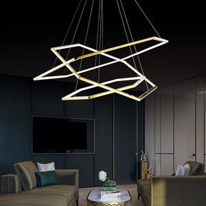 Post-modern <b>Light</b> Luxury <b>Living</b> <b>Room</b> Glass Profile Office <b>Led</b> Pendant Chandelier <b>Light</b> Ring Roun - Product Image 4