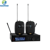 Système professionnel double canal UHF avec récepteur montable en rack SLXD4D+ SLXD1 pour guitare, casque et micro-cravate pour performances en direct