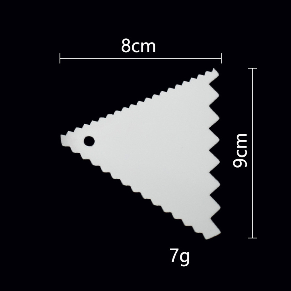 Raschietto triangolare con denti - bianco 060908