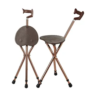 Walking Stick Chair Seat Crutch Stool 3 Legged Canes For Old People