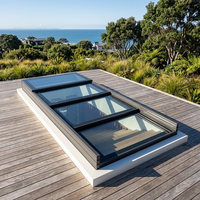 Fenêtre de toit coulissante en verre sur mesure pour l'éclairage du sous-sol, terrasse, étanche, conception de projet personnalisée