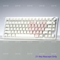 XVX Ice Crack Heart Accent Ceramic Keycaps 21keys Cherry Profile Glazed Finish Mechanical Keyboards