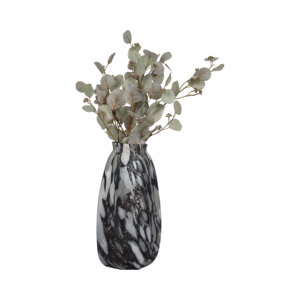 Vaso decorativo moderno in vetro con texture, accessorio per la decorazione della tavola del soggiorno - Product Image 2