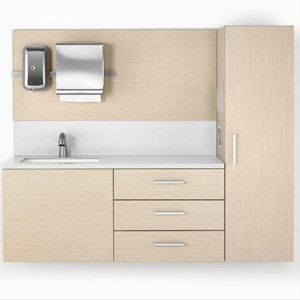 Mobiletto Moderno per Mini Cucina d'Albergo con Lavello, Rubinetto, Cerniera, Cassetto e Cestello per Uso in Appartamenti Singoli - Product Image 4