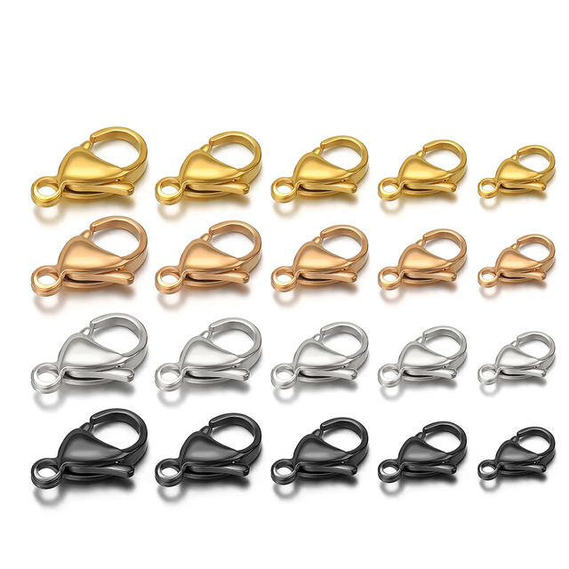 Stainless Steel Lobster Clasps Hooks Bracelet Connectors Stainless Steel Clasps for Jewelry Making