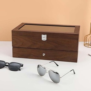 Kính mát bằng gỗ tổ chức hộp kính hiển thị kính trường hợp kính lưu trữ hộp kính mát chủ Quà Tặng - Product Image 6