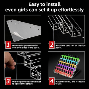 Tùy chỉnh 2/3/4/5/6 lớp Acrylic sơn móng tay hiển thị giá Kính mắt lưu trữ tinh dầu trang điểm tổ chức đứng - Product Image 5