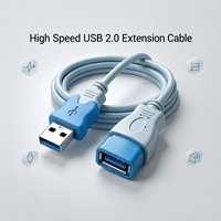 Câble d'extension USB 2.0 480 Mbps haute vitesse, mâle vers femelle, pour imprimante, scanner, ordinateur portable et transfert de données PC