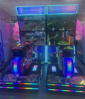 Simulateur de course 3D de 50 pouces, machine d'arcade à double écran fonctionnant à monnayeur, jeu d'arcade de conduite 3D, équipement d'arcade en acrylique et acier