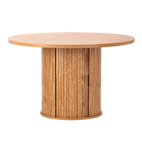Kostenlose Probe Chinesischer Luxuriöser MDF 4-Sitzer Kleiner Raum Restaurant Top-Raum Möbel Kreisförmiges Design Runder Esstisch