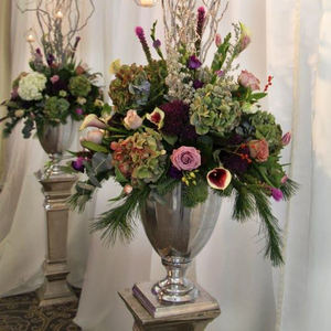 Centros de mesa de aluminio para boda, urnas, macetero - Product Image 1