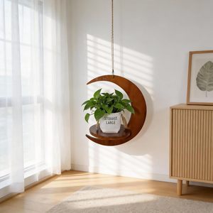 Estante Colgante para Plantas con Diseño de Luna, Soporte de <span class=keywords><strong>Techo</strong></span> para Plantas de Interior, Macetas, Espacios Pequeños, Decoración del Hogar - Product Image 6