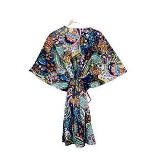 Magnifique Kaftan en Coton à Motifs Floraux pour Femme, Style Bohème Imprimé au Bloc, Robe d'Été Douce et Respirante, Prix de Gros - Product Image 4