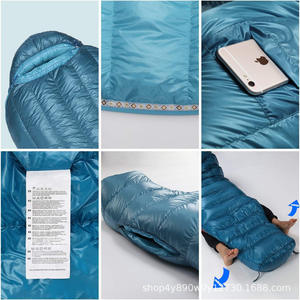 Sac de couchage en duvet ultraléger Woqi pour adultes, camping en plein air, randonnée, trekking, respirant, utilisation printemps. - Product Image 5