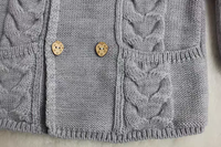 Nouveau Style printemps arcs tricoté à la main pull respirant manteau hauts vêtements enfants Cardigans filles