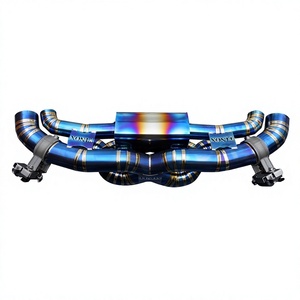 Escape Trasero con Válvulas Vortex Burnt Blue Titanium para Porsche 911 992 Carrera 3.0T Twin Turbo 2019-2025, Silenciador Deportivo - Product Image 1