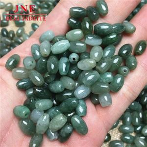 Myanmar Một Mức Độ Ngọc Lỏng Spacer Bead Như Ngay Như Dầu Mưa Màu Xanh Lá Cây Bóng Hạt Chuỗi Thành Phần Ngọc Thủ Công Mỹ Nghệ Bán Buôn - Product Image 2