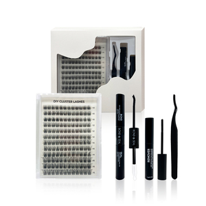 Extensions de cils en grappe DIY à volume doux, marque privée, courbure C, pour vente en gros - Product Image 2