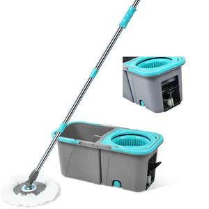 360 super easy cleaning mop pieghevole senza lavaggio a mano doppio secchio con pedale forte