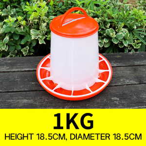 Poultry Drinker &amp; <strong>Feeder</strong> for Farms Durable Plastic Bird <strong>Feeders</strong> &amp; Drinkers Lightweight &amp; Easy Clean White &amp; Red - Product Image 2