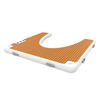 Plateforme flottante gonflable robuste pour l'amarrage de bateaux et de jet-skis