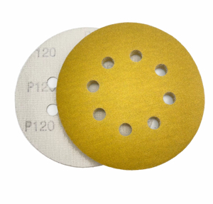 Yellow Aluminum Oxide Sanding Disc 8-Hole Hook Loop Medium Random Orbital Sander for Car Paint <strong>Sand</strong> Paper Discs Abrasive Tools - Product Image 6