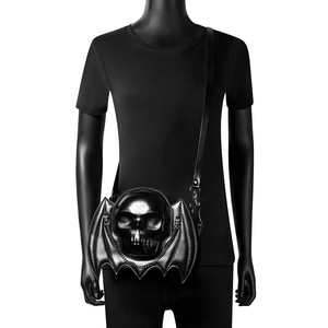 Bolsos de lujo para mujer, Punk, diseño creativo de murciélago, cabeza de Calavera, hombro, cuero <span class=keywords><strong>Diagonal</strong></span>, bolso cruzado para ataúd, Halloween - Product Image 2