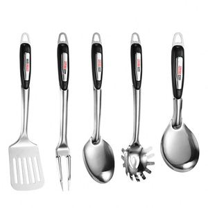 Juego de 7 utensilios de cocina de acero inoxidable al por mayor de fábrica: espátula, cuchara para sopa, espumadera y espátula de cocina para el hogar. - Product Image 5